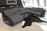 LED Sectional Sofa With Leather Upholstery