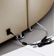 Multifunctional Leather Round Bed With LED Lights / Ruchi