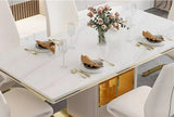 Marble Top Modern Dining Table Set For 6 / Ruchi