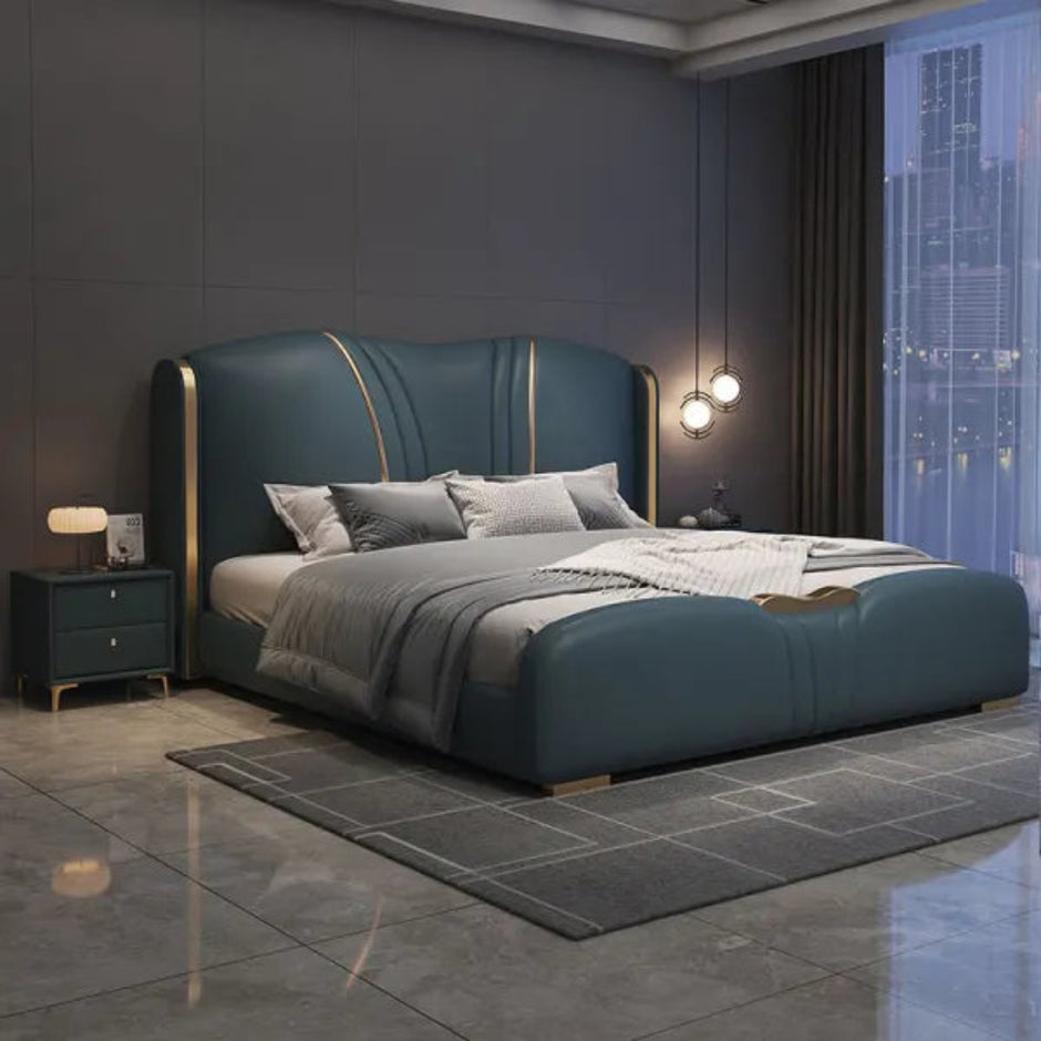 Modern Luxury Leather Bed / Ruchi