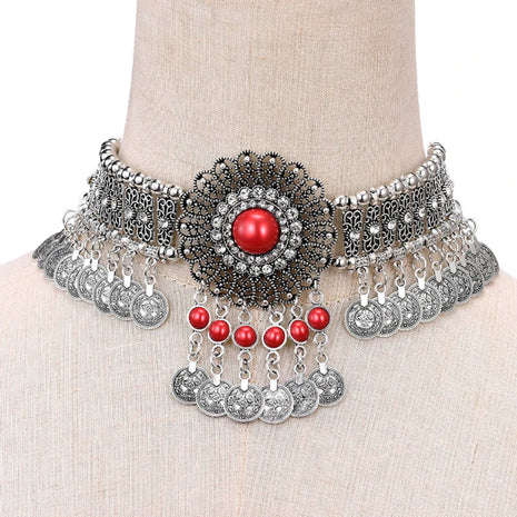 Crystal Beaded Choker Necklace / Ruchi
