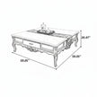 European Marble Top Coffee Table With Storage / Ruchi