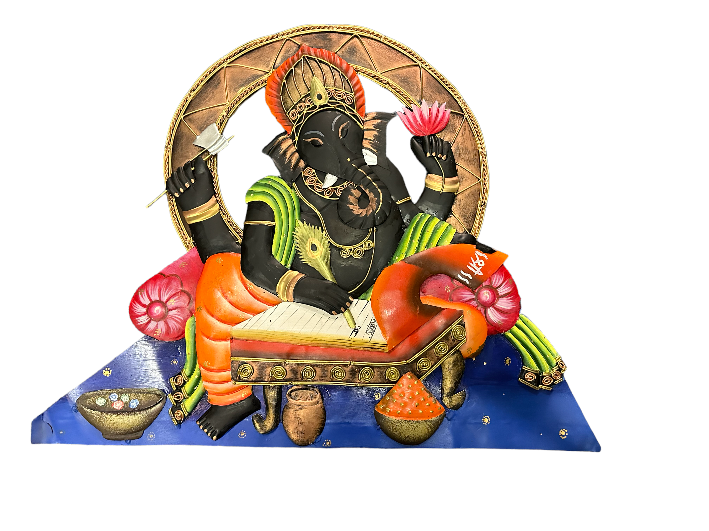 Handcrafted Lord Ganesha Metal Wall Hanging / Ruchi