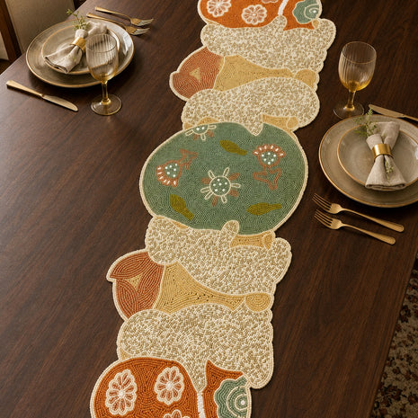 Handwoven Meticulously Crafted Beaded Runner / Ruchi