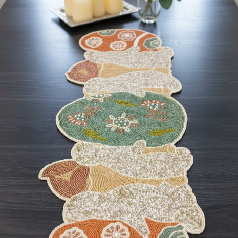 Handwoven Meticulously Crafted Beaded Runner / Ruchi