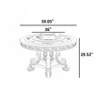 European Round Wooden Dining Table Set For 6