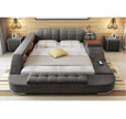 Fabric Upholstered Multifunctional Smart Bed With Storage / Ruchi
