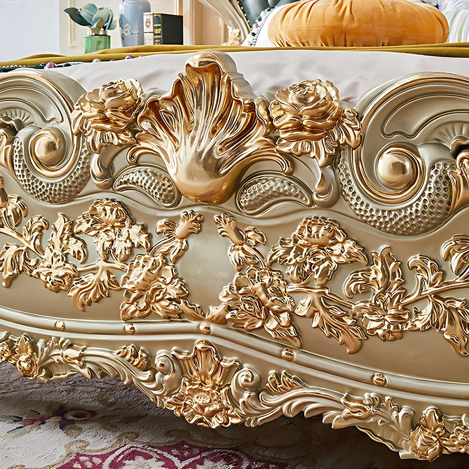 Luxury European Leather Bed / Ruchi