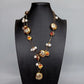 21" Murano Glass Biwa Pearl Necklace / Ruchi