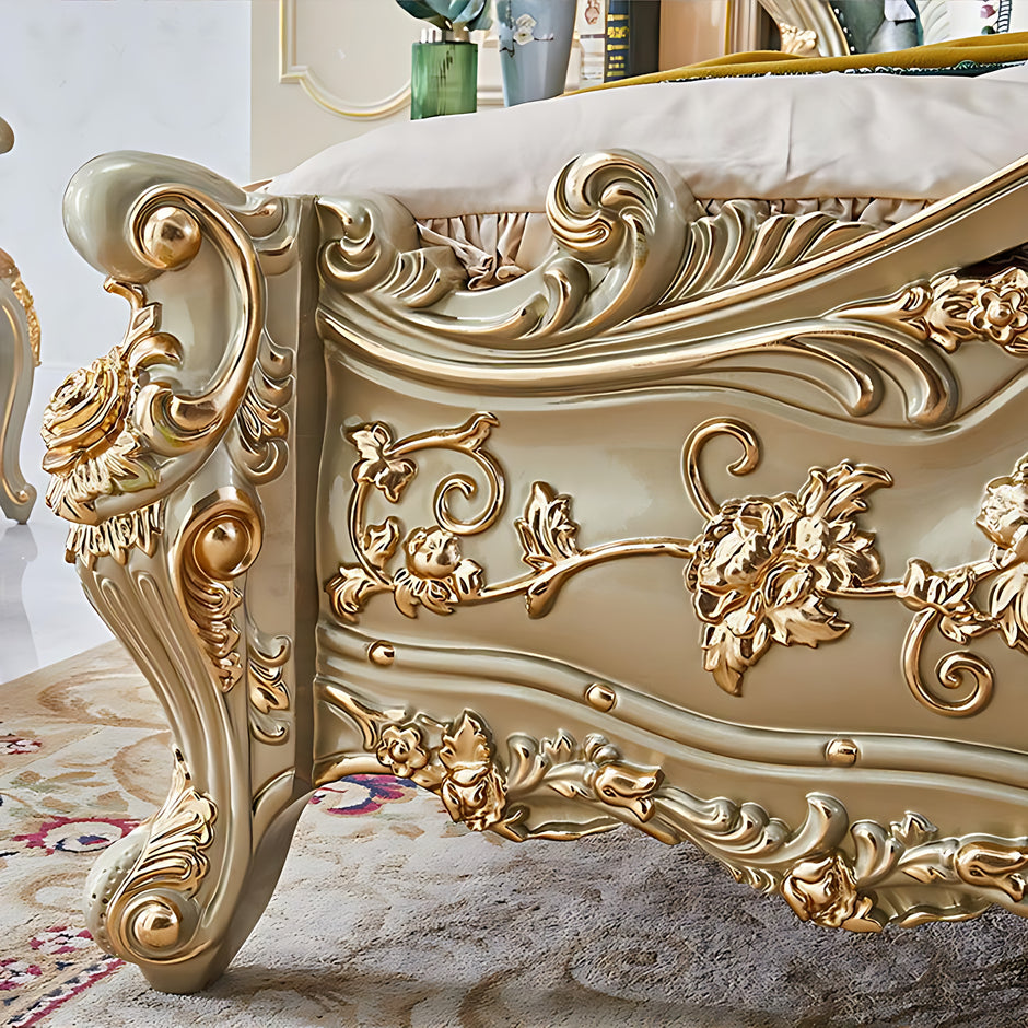 Luxury European Leather Bed / Ruchi