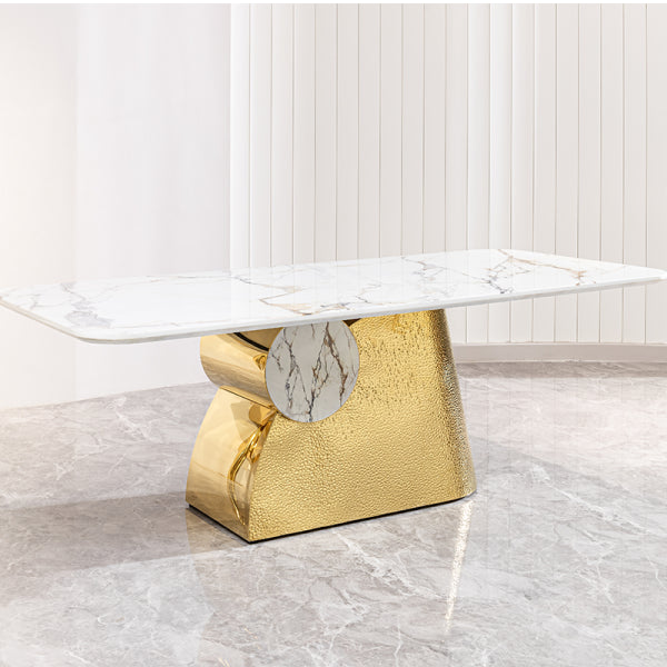 Contemprorary Marble Dining Table Set For 6 / Ruchi