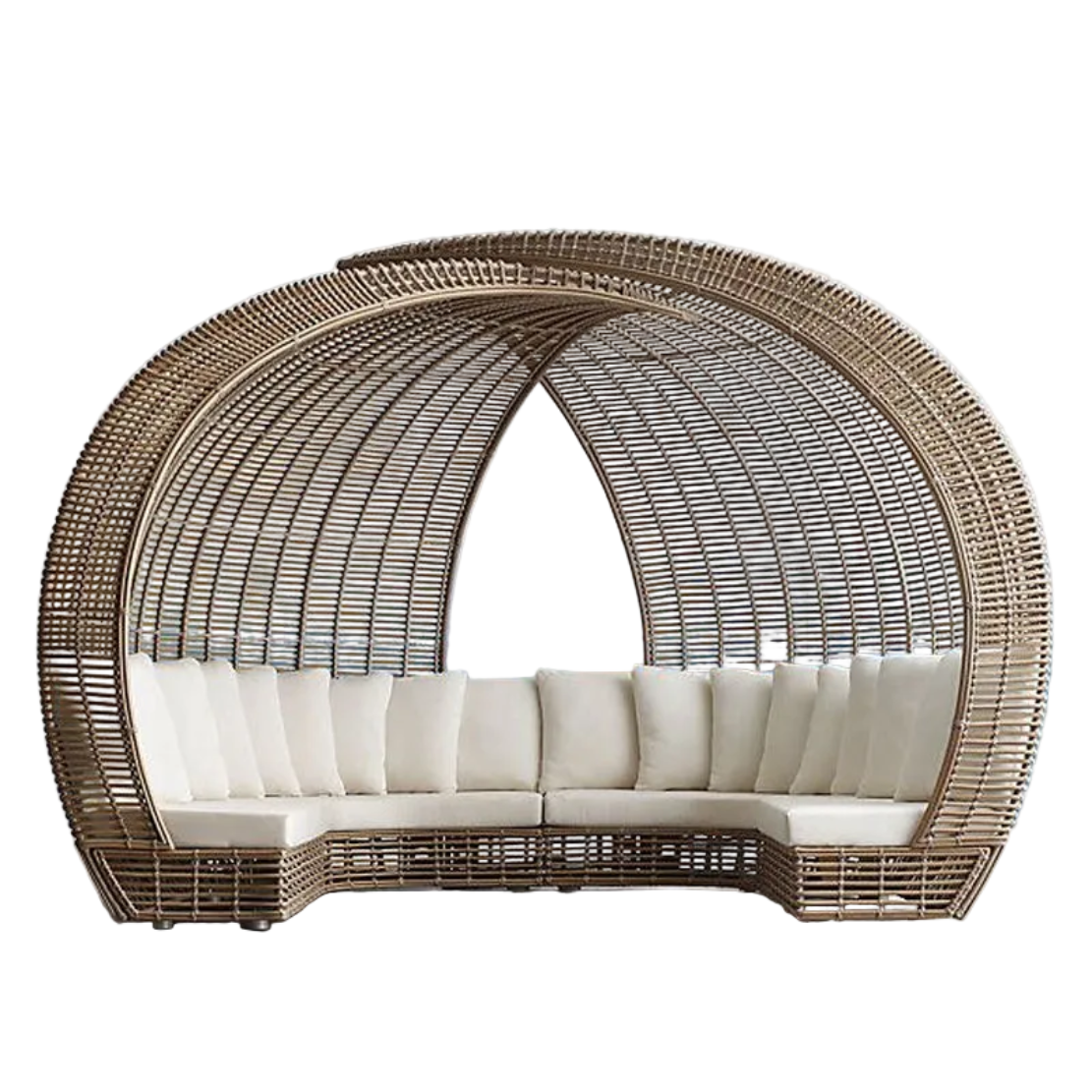 Modern Rattan Patio Outdoor Sofa Bed