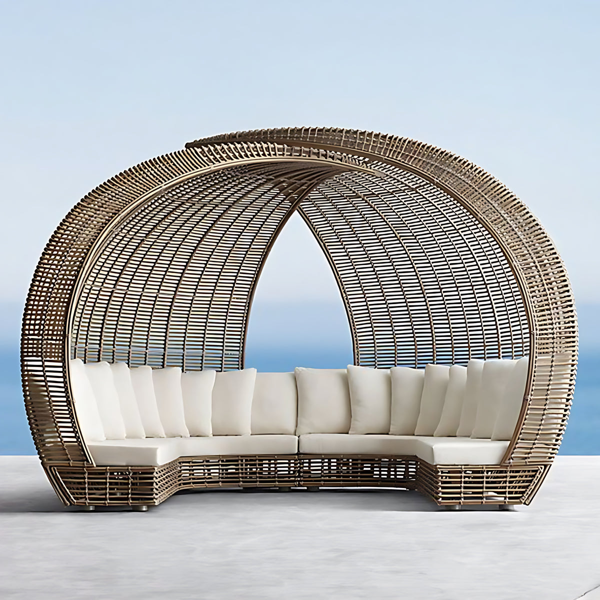 Modern Rattan Patio Outdoor Sofa Bed / Ruchi