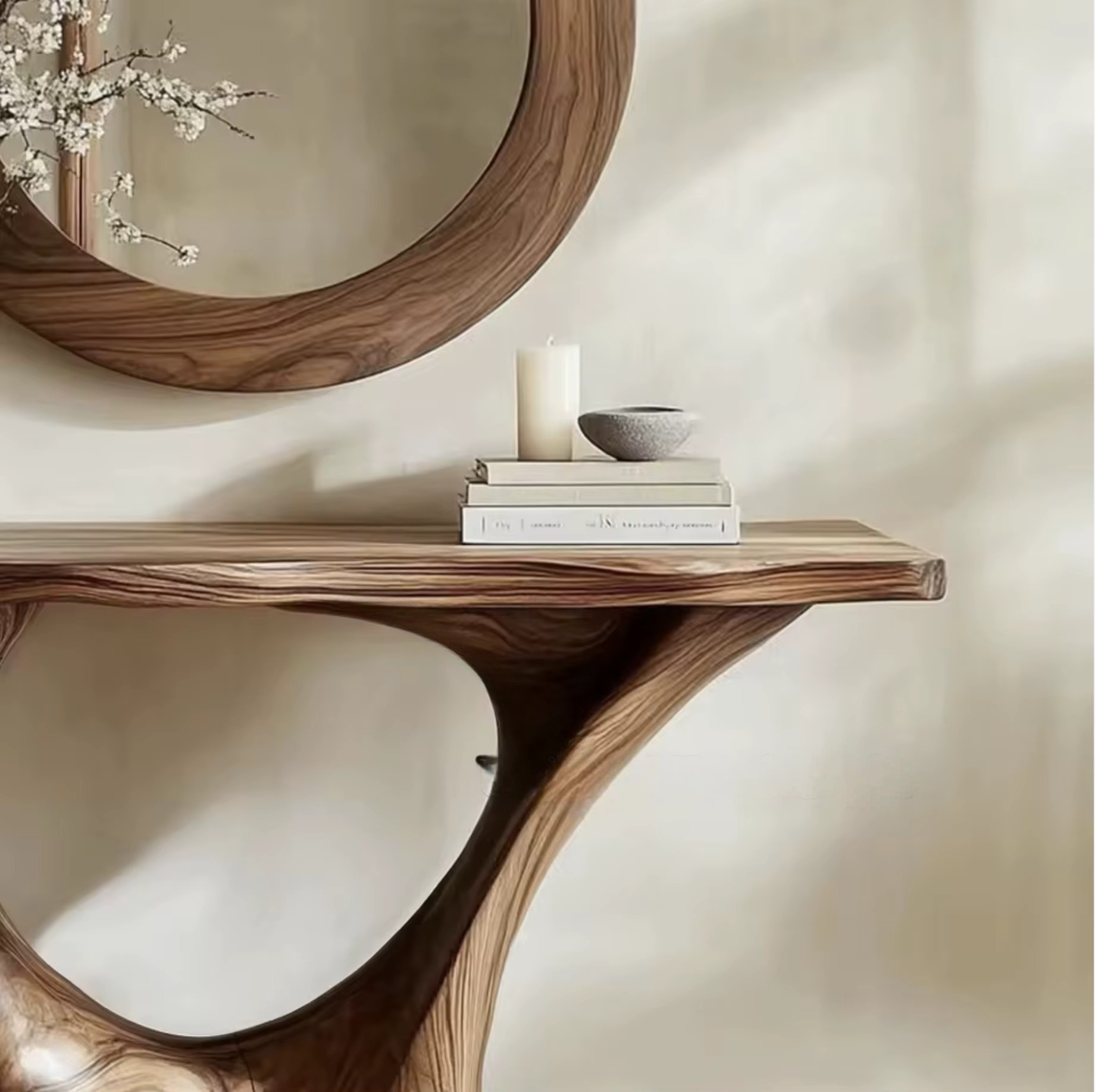 Vintage Handcrafted Wooden Accent Table / Ruchi