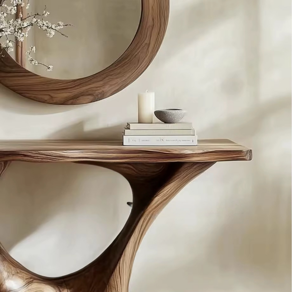 Vintage Handcrafted Wooden Accent Table / Ruchi