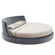 Modern Velvet Upholstered Round Bed / Ruchi