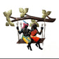 Endearing Metal Wall Hanging Of Village Couple On Swing / Ruchi