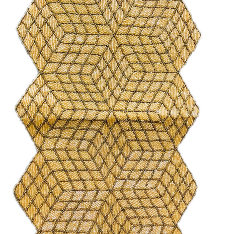 Intricately Crafted Colorful Beaded Runner / Ruchi