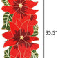 Exquisite Red And Green Beaded Floral Pattern Table Runner / Ruchi