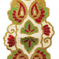 Marvelous Floral Patch Cutwork Beaded Table Runner / Ruchi