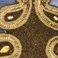 Gold Brown Paisley Beaded Runner / Ruchi