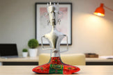 Decorative Metal Statue Playing Khanjani / Ruchi