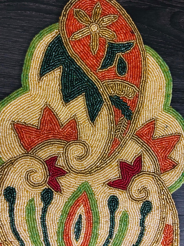 Colorful Paisley Beaded Table Runner / Ruchi