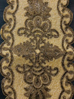 Gold Beige Beaded Oval Runner / Ruchi