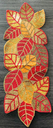 Floral Patch Cutwork Beaded Runner / Ruchi