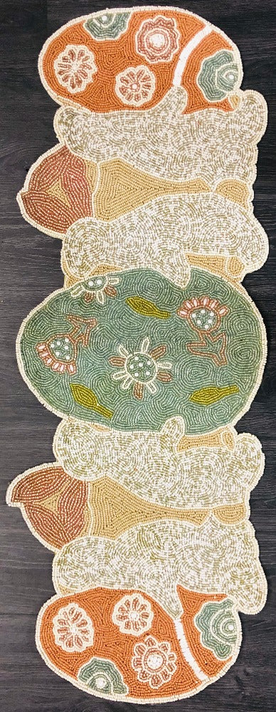 Handwoven Meticulously Crafted Beaded Runner / Ruchi
