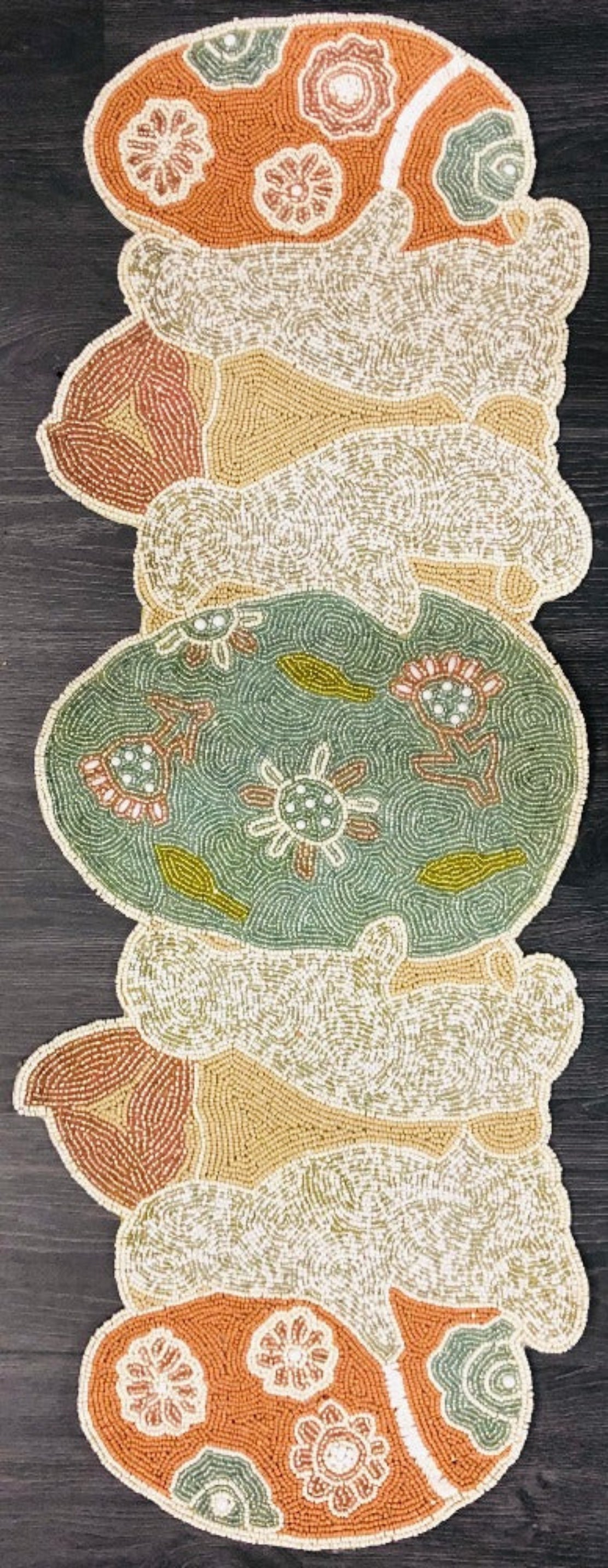 Handwoven Meticulously Crafted Beaded Runner / Ruchi