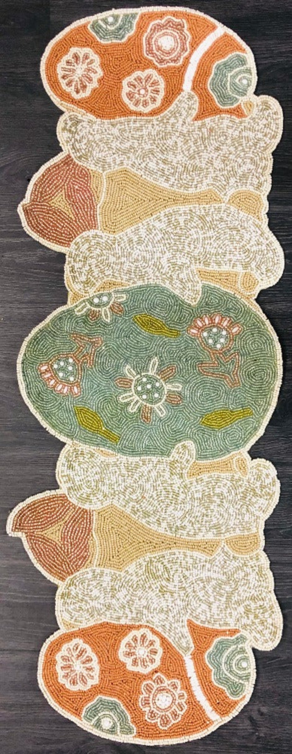 Handwoven Meticulously Crafted Beaded Runner / Ruchi