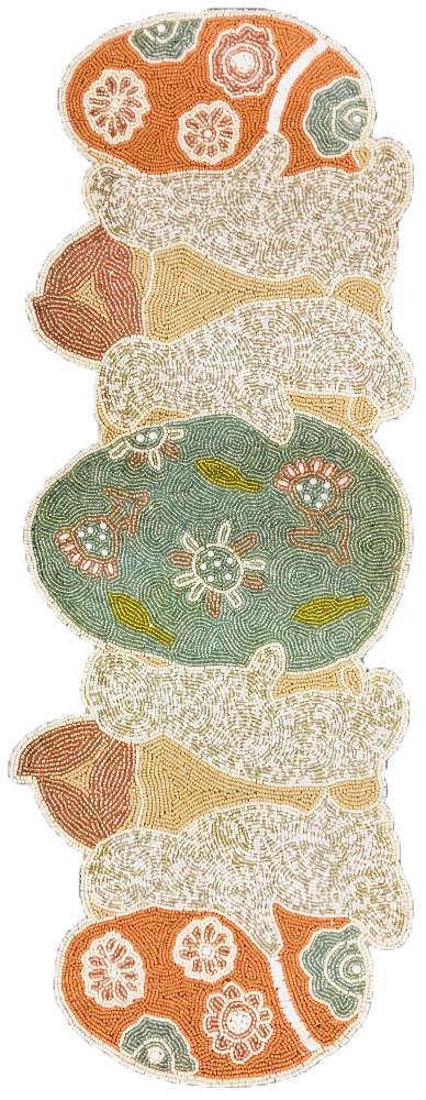 Handwoven Meticulously Crafted Beaded Runner / Ruchi