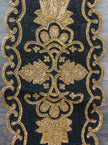 Gold Black Oval Beaded Runner / Ruchi