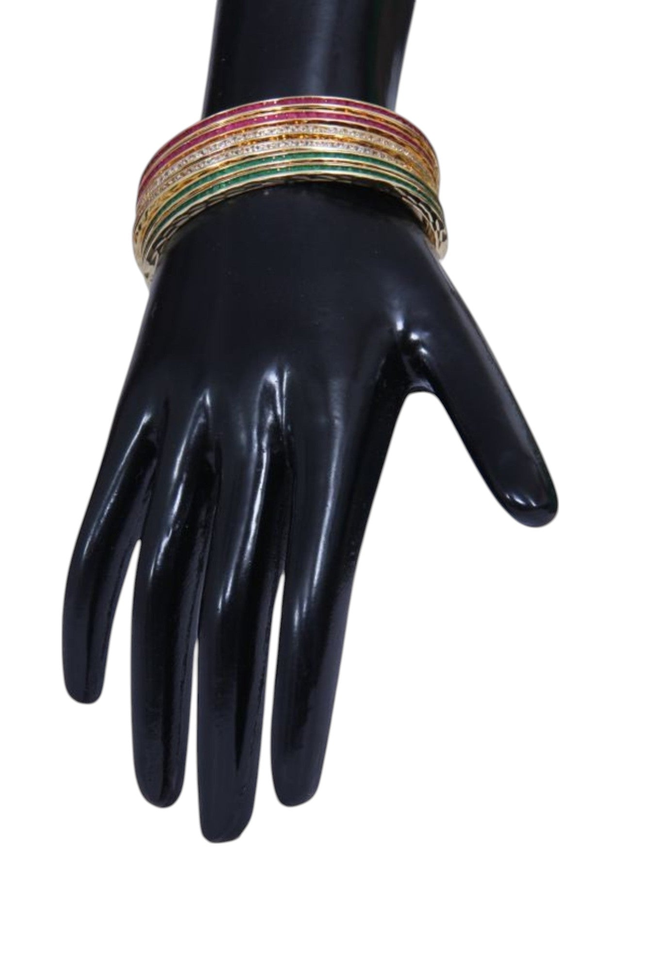 Tri-Color Ethnic Metal Bangles / Ruchi