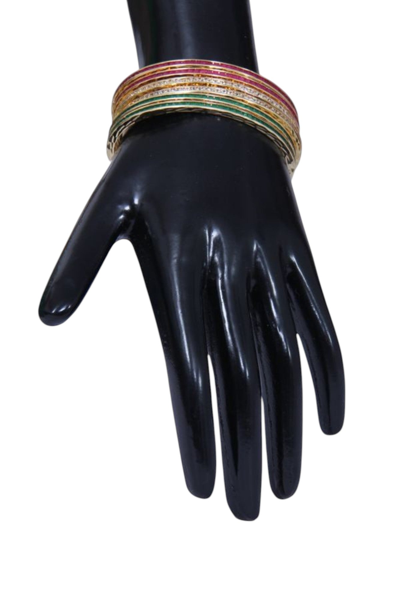 Tri-Color Ethnic Metal Bangles / Ruchi