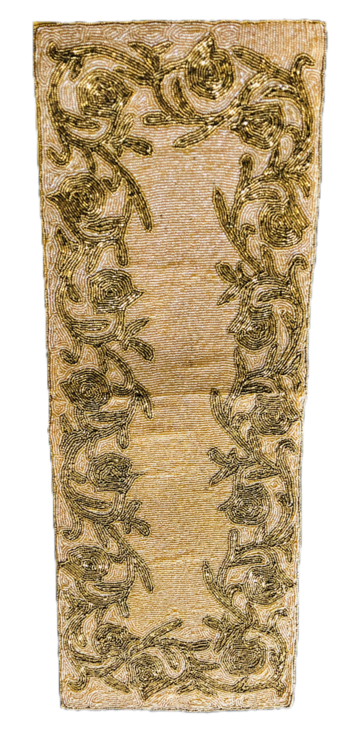 Glitzy Gold Beaded Table Runner / Ruchi