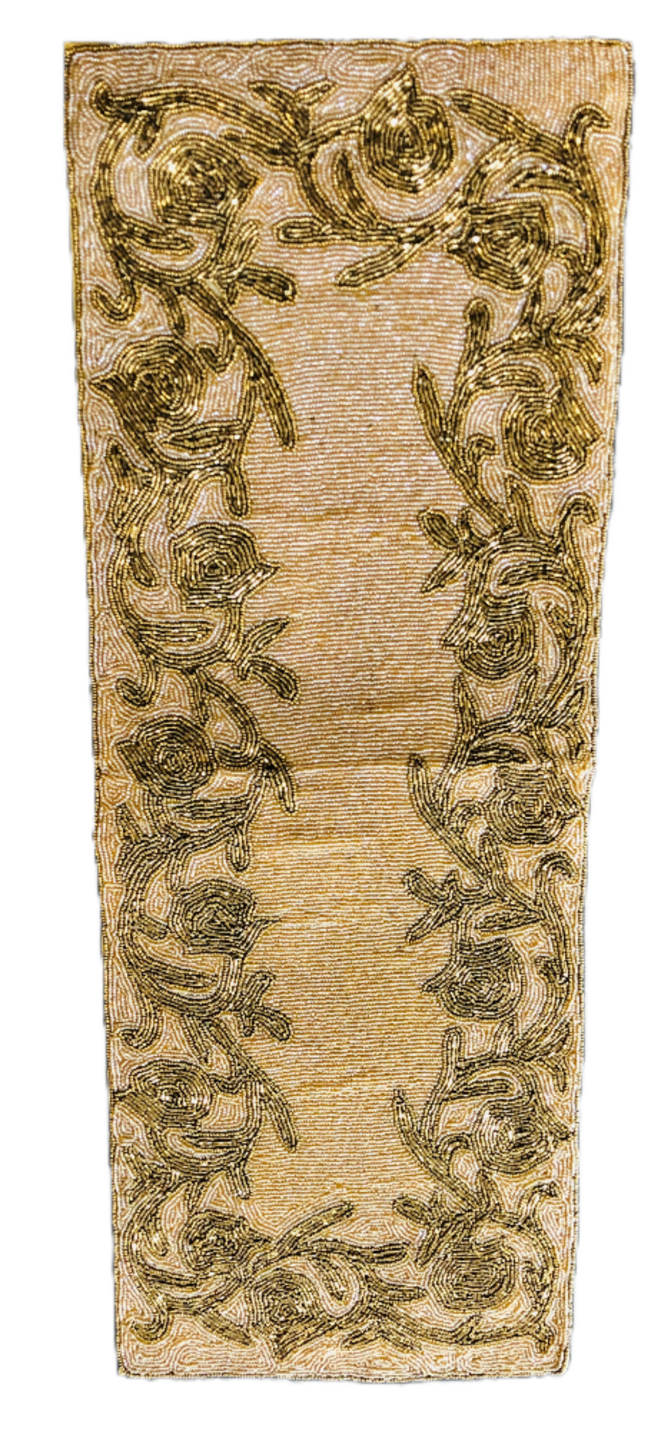 Glitzy Gold Beaded Table Runner / Ruchi