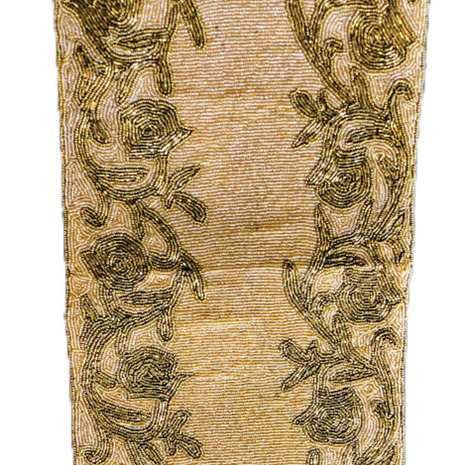 Glitzy Gold Beaded Table Runner / Ruchi