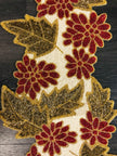Leaf Floral Embroidered Beaded Runner/ Ruchi