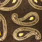 Gold Brown Paisley Beaded Runner / Ruchi
