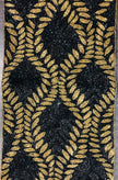 Gold Black Beaded Table Runner / Ruchi