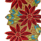 Exquisite Leafy Floral Design Beaded Table Runner / Ruchi