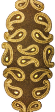 Gold Brown Paisley Beaded Runner / Ruchi