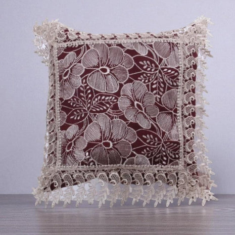 Floral Lace Embroidered Cushion Covers / Ruchi