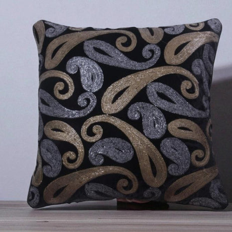 Shiny Thread Work Velvet Cushion Covers / Ruchi