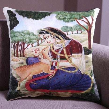 Traditionally Printed Cotton Cushion Cover Set / Ruchi