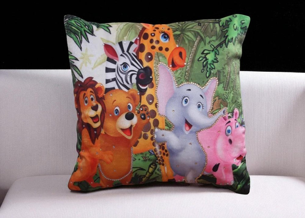 Jungle Print Cotton Cushion Covers / Ruchi