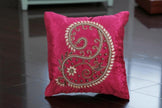 Pink Velvet Cushion Cover Set / Ruchi