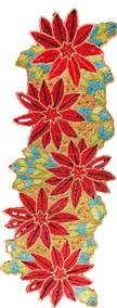 Leafy Floral Beaded Table Runner / Ruchi